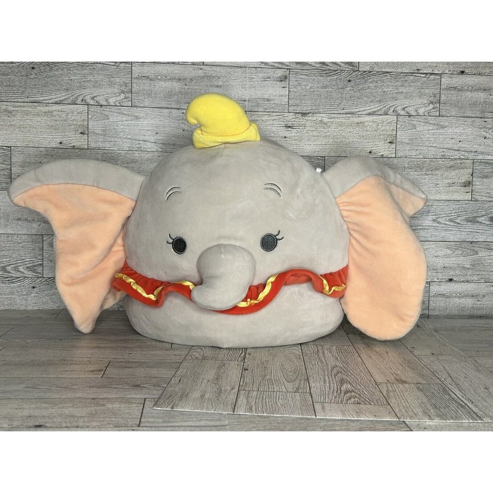 Squishmallows Disney Dumbo Elephant 10" Kids Stuffed Plush Toy‎ Pillow Gray